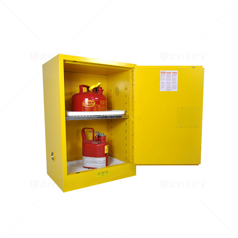 一種機(jī)油防爆柜介紹(圖9) 12加侖易燃型機(jī)油防爆柜